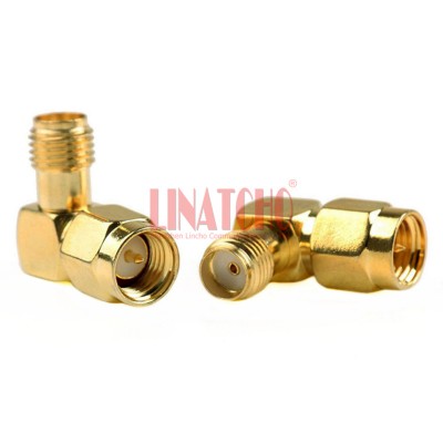 Turn A Corner Golden Right Angle Connector Sma Male To Sma Female