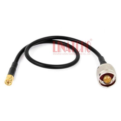 50cm 50ohm Rg58u Rf Coax Jumper Antenna Cable With N Male Adapter To Sma Male Connector